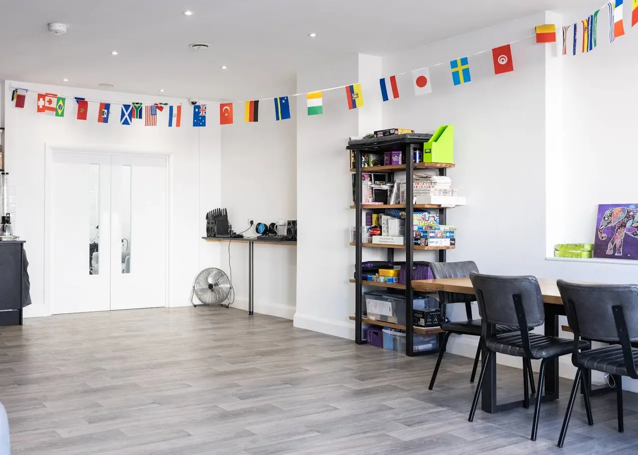 The main teaching room at the Stevenage tuition centre